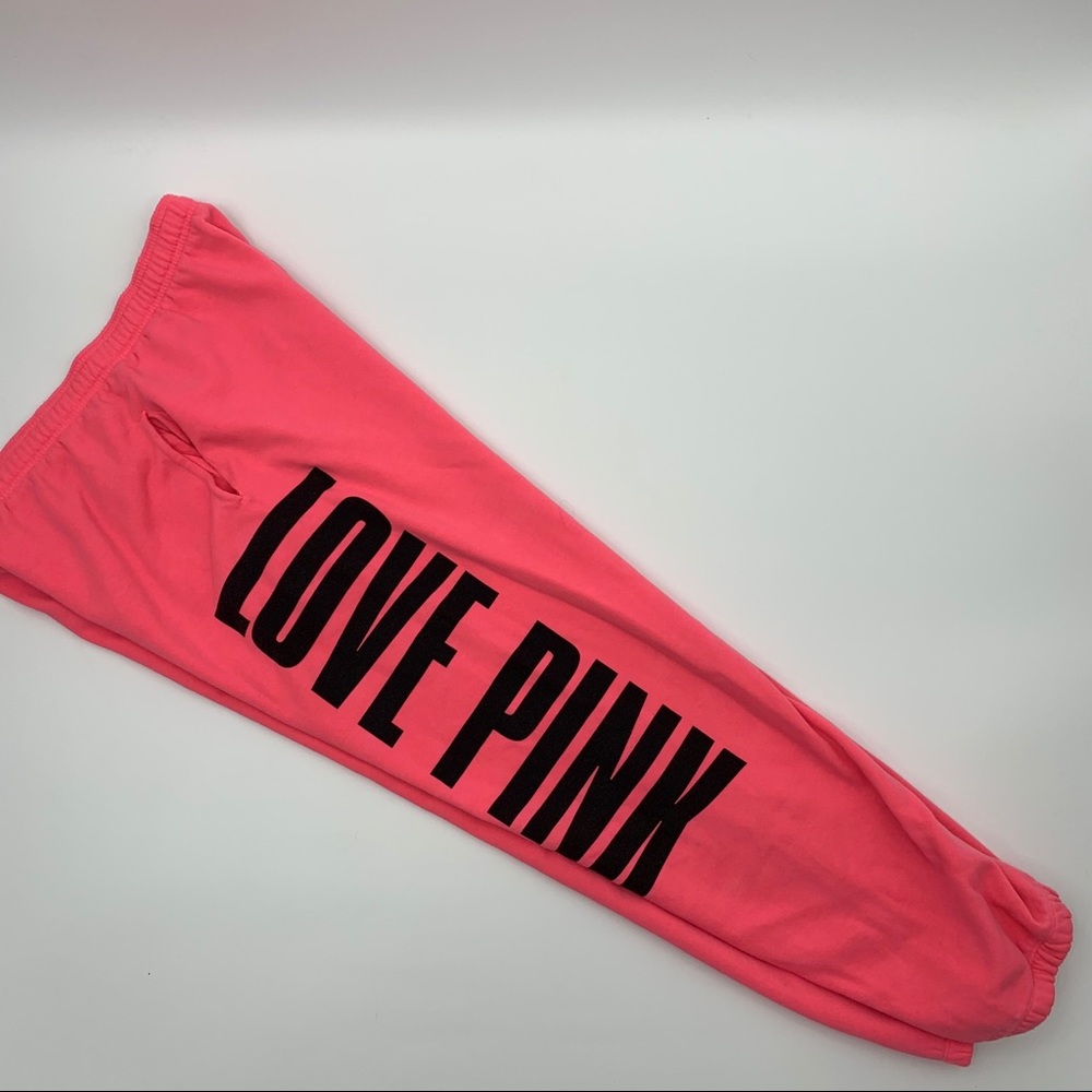PINK Victoria Secret Sweat Pants Size M Pink - Picture 8 of 10